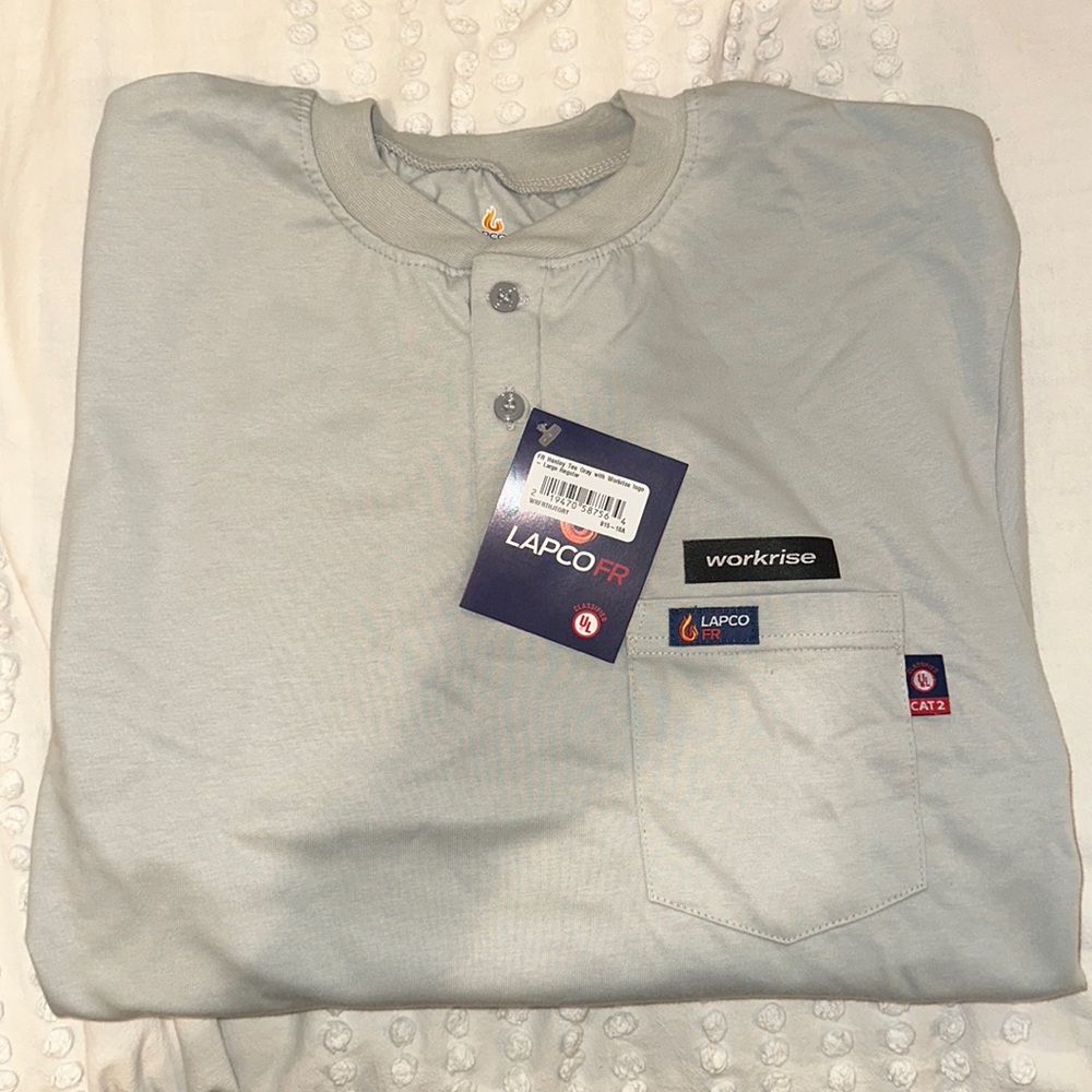 COPY - Men’s Lapco FR Henley Gray - Large